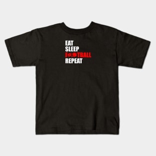 Eat sleep football repeat Kids T-Shirt